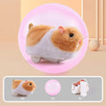 Hamster rolling ball toy with battery base and interchangeable plush shell designs