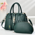 Round black PU leather crossbody handbag with adjustable strap showing interior polyester lining