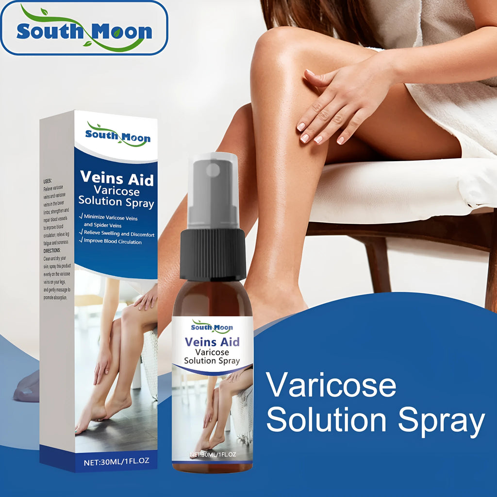 30ml bottle of leg care massage spray with menthol and ginger for tired legs.