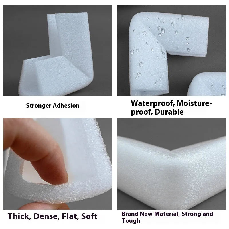 U10 style pearl cotton corner protectors with 10mm slot width for furniture edge protection