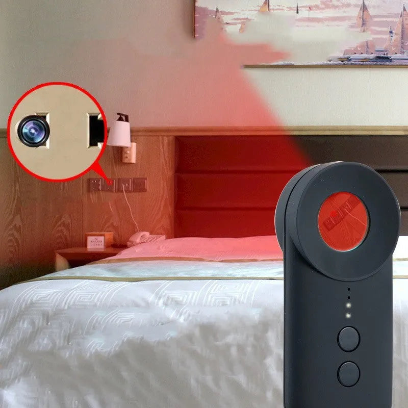 Black ABS plastic surveillance detector device for GPS, wifi signals, and hidden camera detection