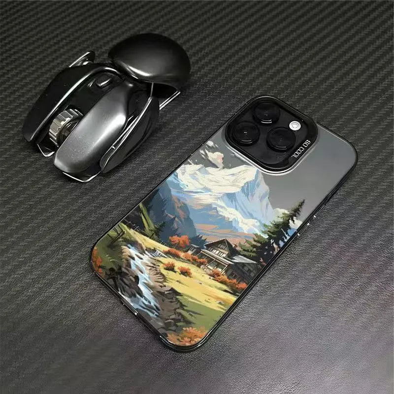 PC hard phone case with laser design in black for iPhone 14 Pro Max