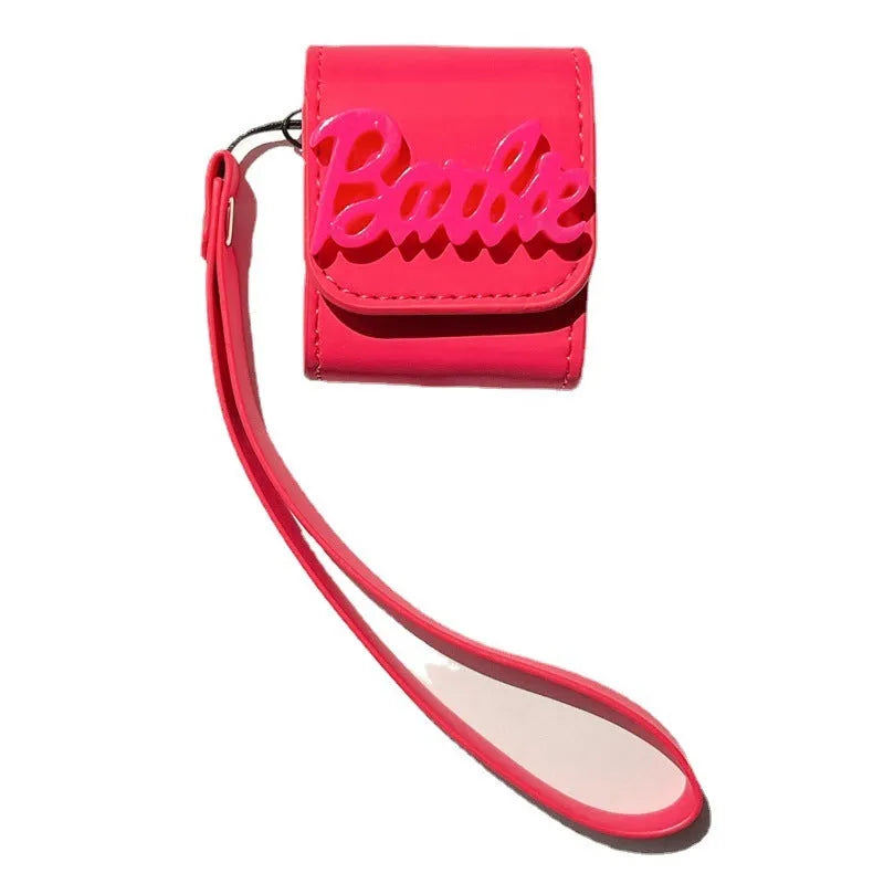 Three-dimensional Barbie letter TPU earphone sleeve with lanyard for AirPods case