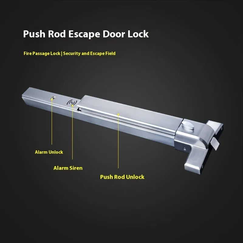 Stainless steel fireproof door lock with external handle for 65cm doors