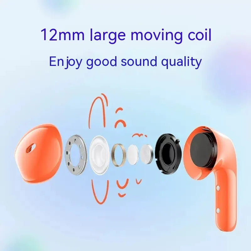 Bluetooth headset half in-ear earbuds with charging case Black White
