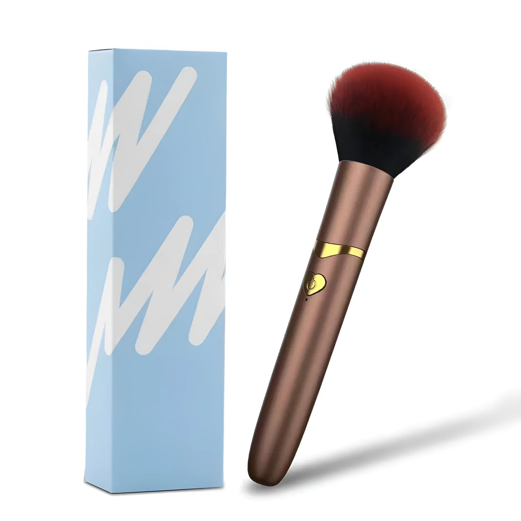 Electric body entry makeup brush cleaner in black colour with button control and ABS body