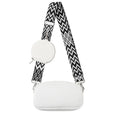 Women's soft PU one-shoulder crossbody bag in horizontal square shape with zippered compartment