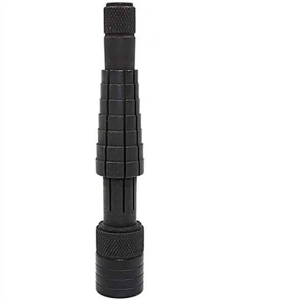 Plastic ring expansion tool with circular stretcher design for resizing metal jewellery bands.