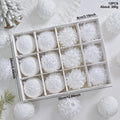 Lace glitter foam Christmas ball decorative pendant in XM0171S colour with plastic core and half-handmade finish
