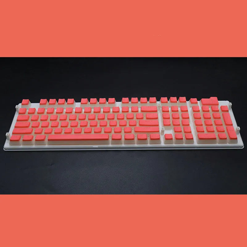 108-key pudding keycap set with transparent sides for mechanical keyboards in various colour options