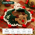 Christmas pet scarf with wool material and festive pattern for cat or dog winter wear