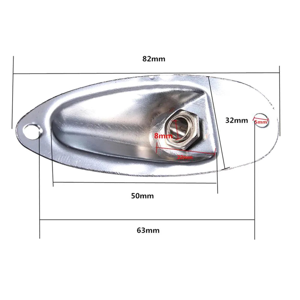 Electric guitar ST boat socket in alloy construction measuring 8.1x3.2x2.5cm