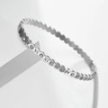 Titanium steel Korean style bracelet with number elements in gold electroplated finish