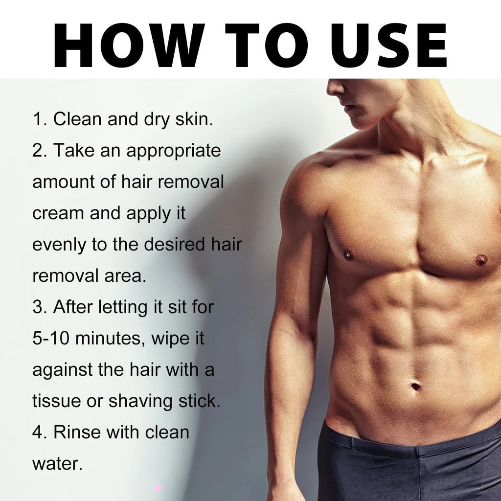 Men's hair removal cream tube 100ml for lip beard armpit hand leg hair removal