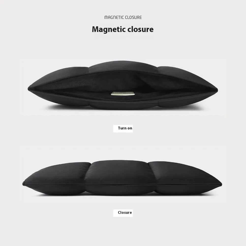 Soft fluffy polyester laptop sleeve in black or khaki colour protecting 13-15.6 inch computer