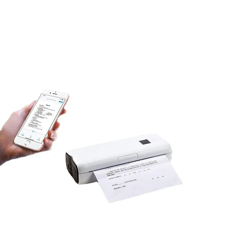 Compact thermal printer with Ethernet interface, plastic metal construction, 275x110x60mm size for home office use