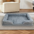 Waterproof removable dog kennel pad in light grey, dark grey, and coffee brown colours showing different sizes