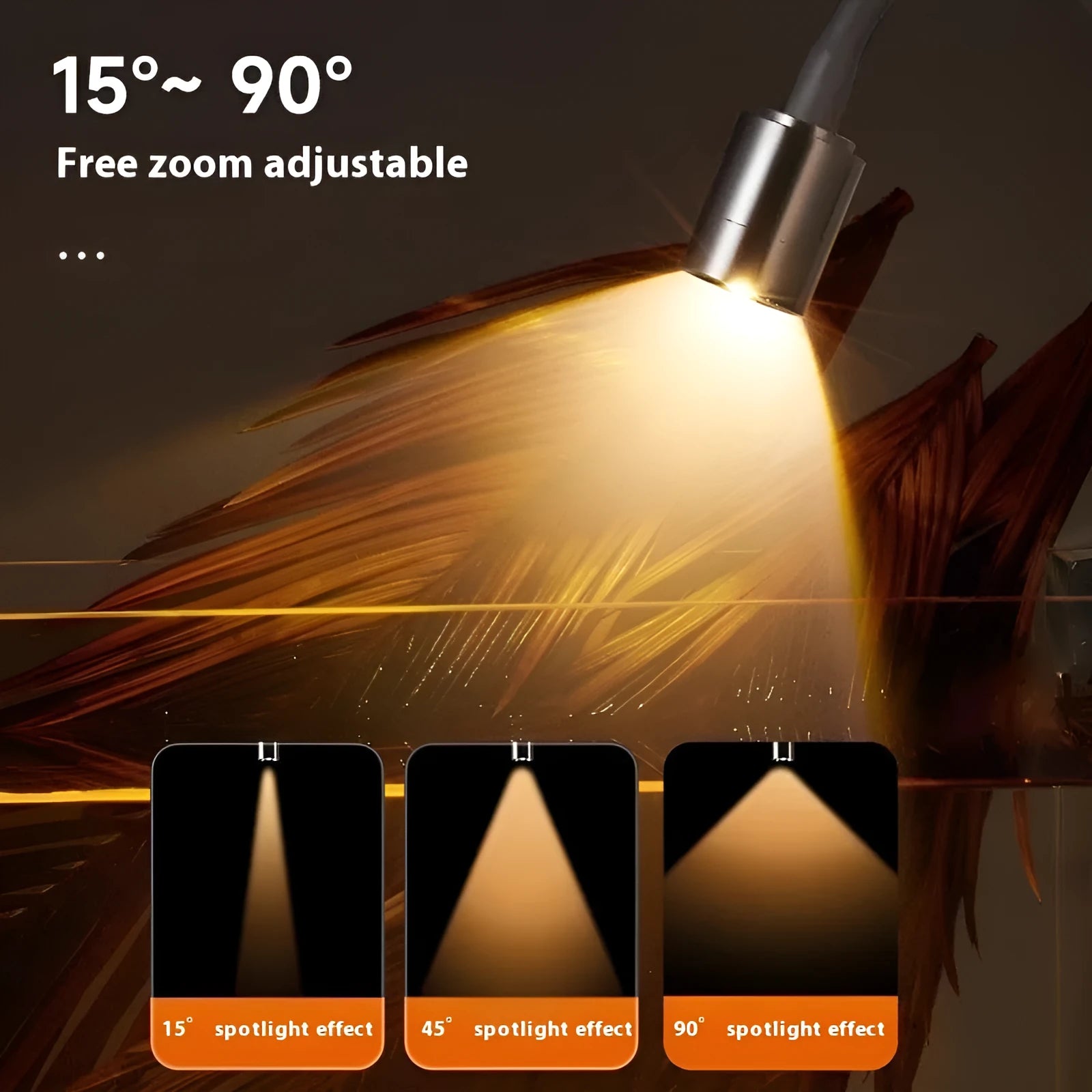 Small South American style LED aquarium light with clip and base mount options for 15-40cm fish tanks