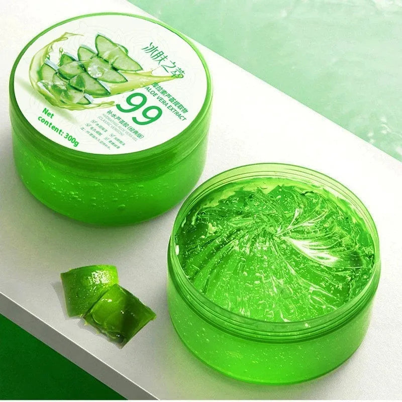 Aloe vera gel skincare product with 300g emulsion-gel formula containing aloe vera extract