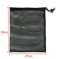 Black drawstring mesh storage bag for children's water ball toys