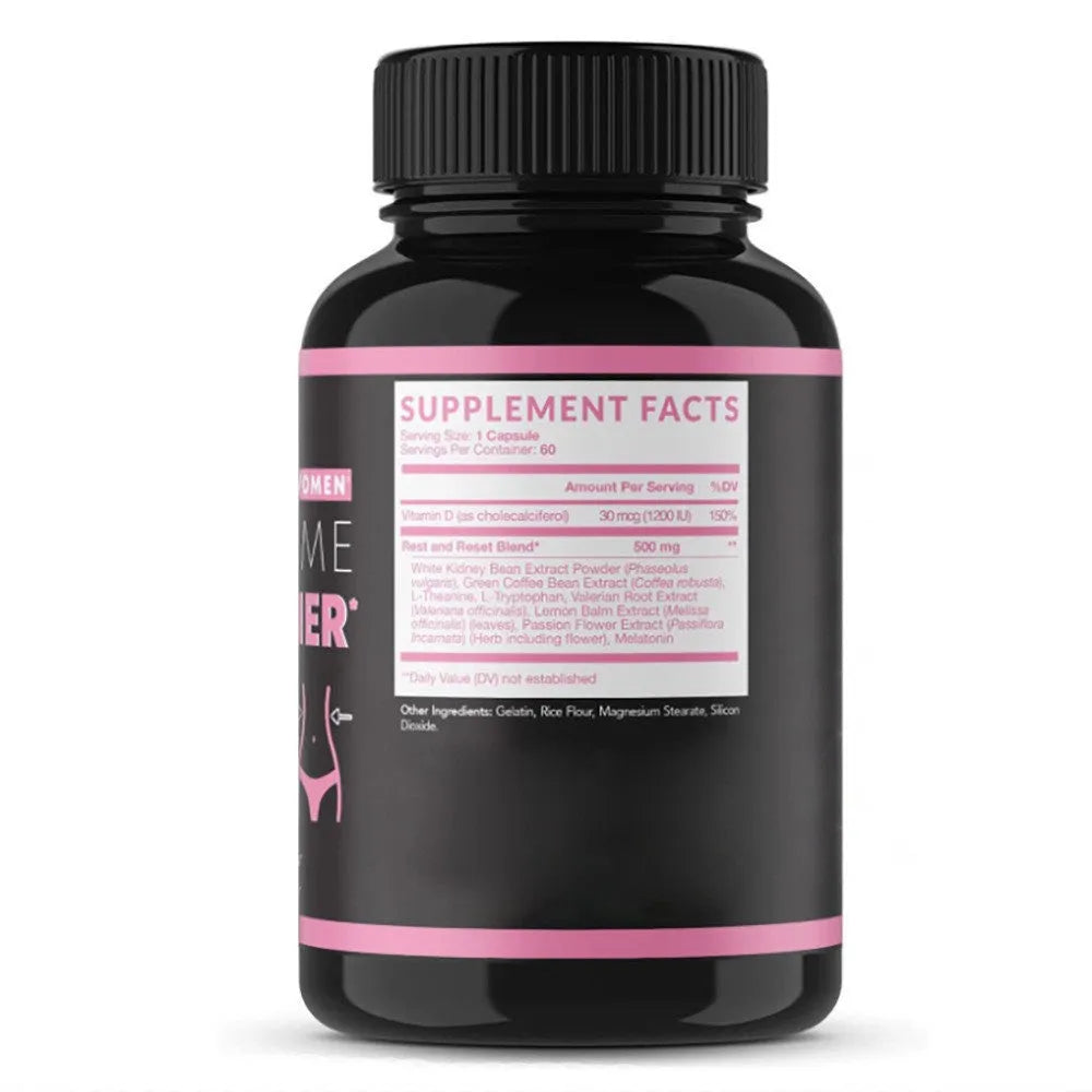 Bottle of 60 L-Carnitine with White Kidney Bean Extract dietary supplement capsules
