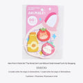 Small animal shaped sticky note set with 90 pages showing six cover designs including a kitten, puppy, and sea otter.
