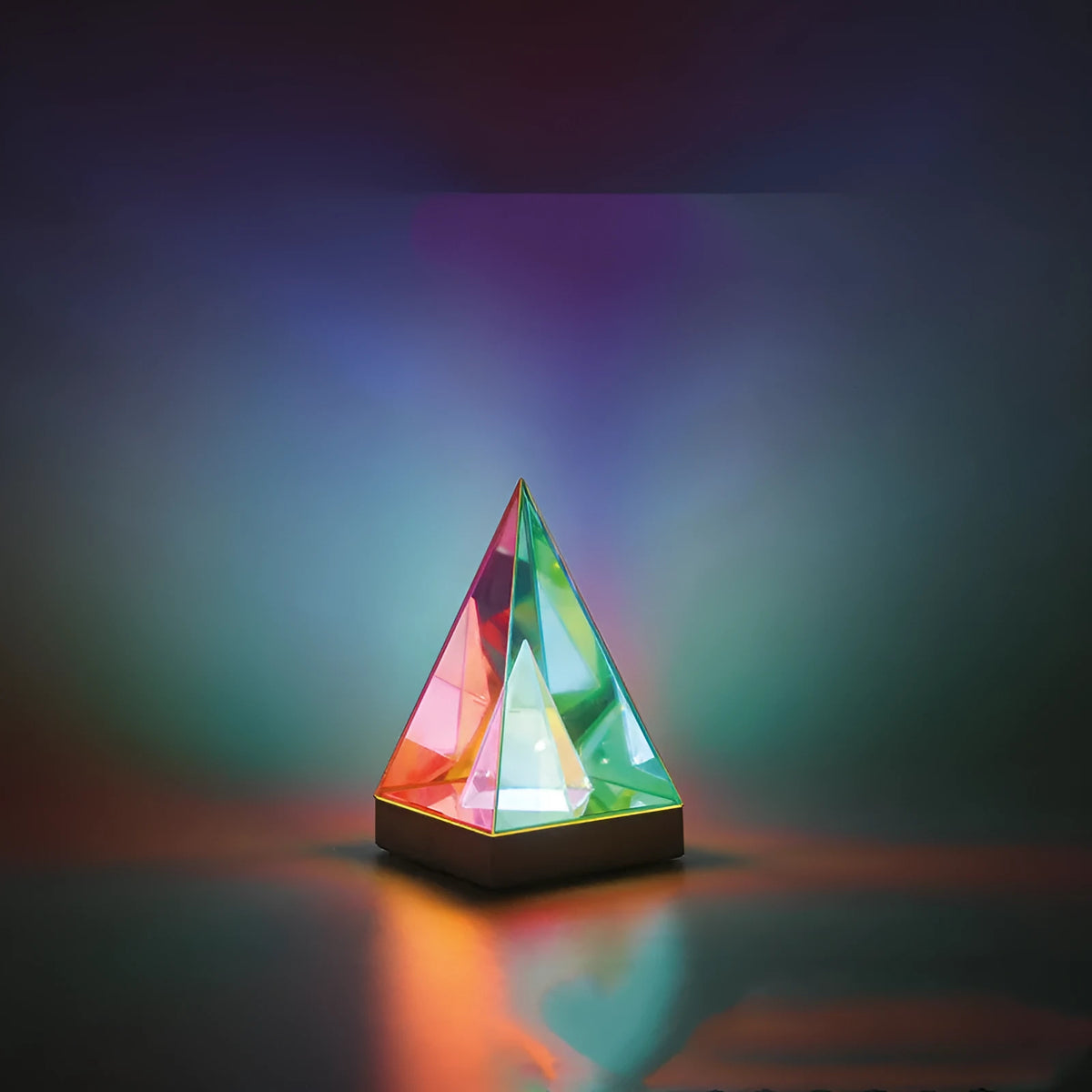 Colourful neon small night lamp with touch dimming, magic colour acrylic, 20cm height, USB charging or plug-in.