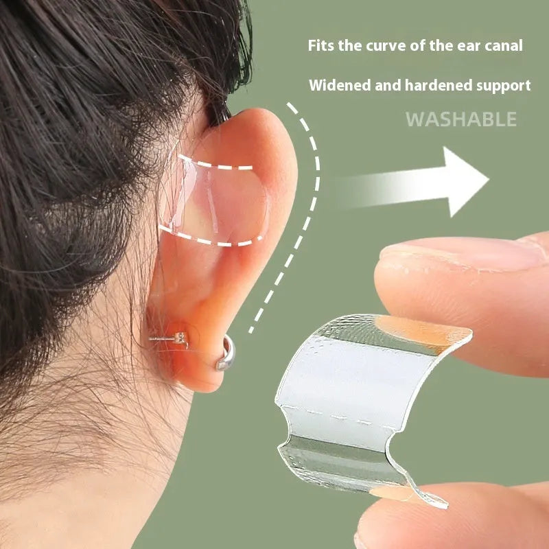 Transparent and frosted disposable TPU ear patches 0.1cm thick for styling