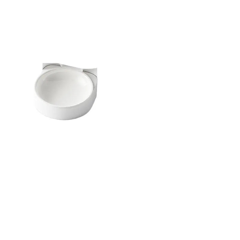 All-in-one AI pet feeder and water fountain with ceramic double bowl and visual food basin for adult cats