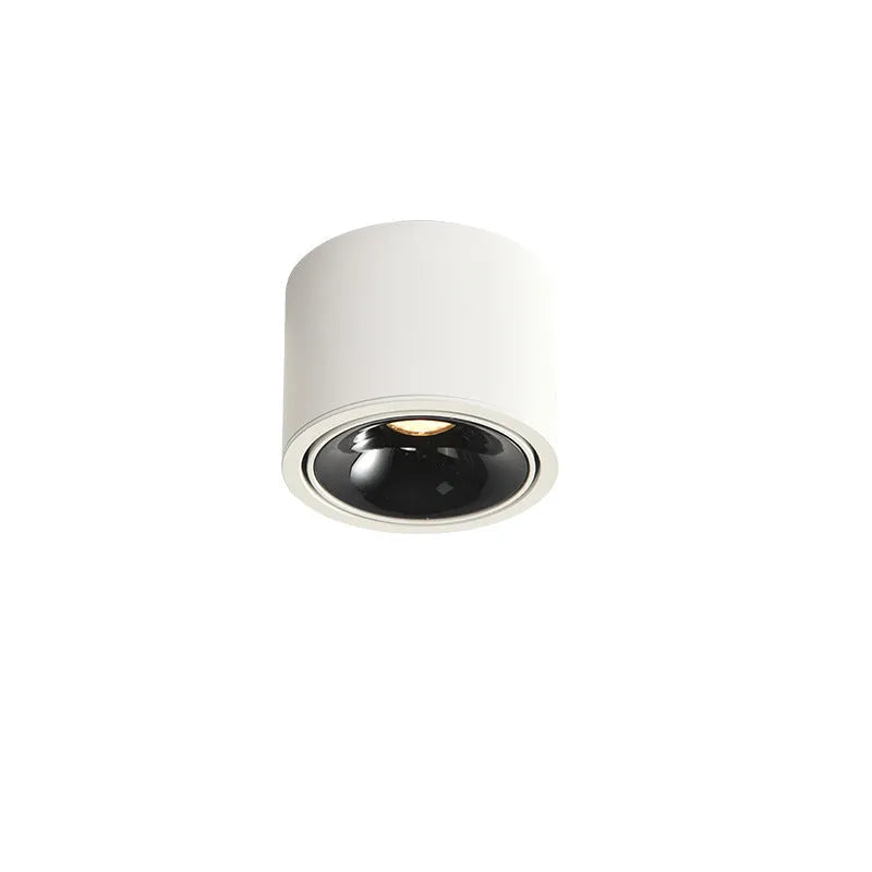 Round surface-mounted adjustable ultra-thin spotlight ceiling light with aluminium shell