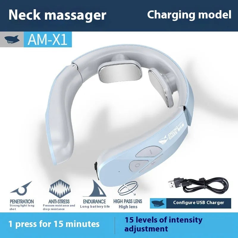 Lake Blue rechargeable EMS neck massager with vibration massage and heating function for adults