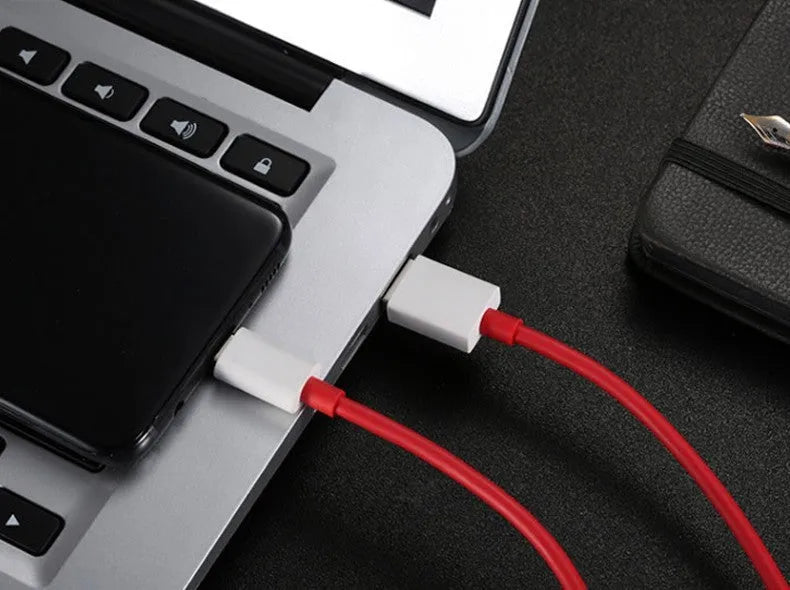 Red USB data cable for 7Pro 6 6T 7T smartphones in 1.5m length