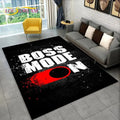 Large flocking printed carpet for living room and children's bedroom, machine washable, available in multiple sizes and colours