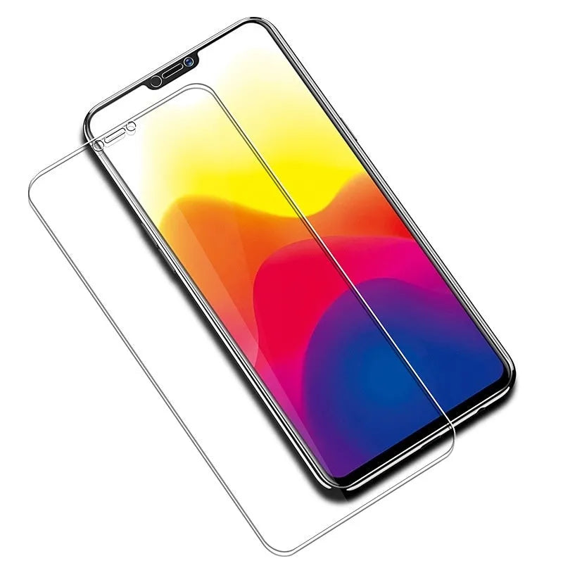 HD tempered glass screen protector for Samsung phones showing fullscreen coverage