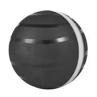 LED rolling flash ball pet toy in rubber with USB charging, shown in black, blue, and pink colour options