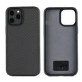 Black wooden iPhone case with TPU and Kevlar construction for waterproof protection