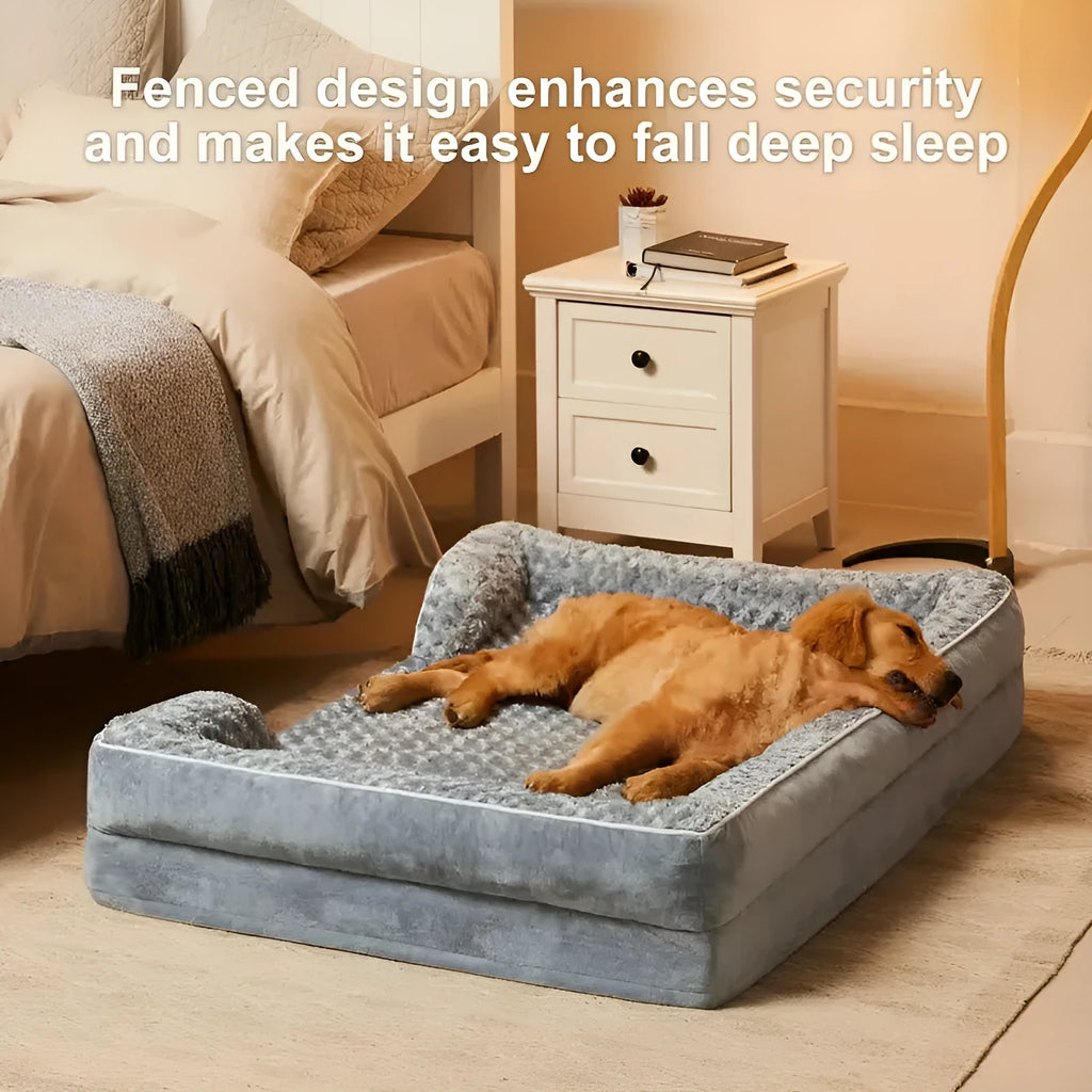 Waterproof removable dog kennel pad in light grey, dark grey, and coffee brown colours showing different sizes