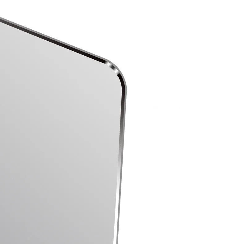 Aluminum alloy double-sided metal mouse pad in black finish with integrated wrist support