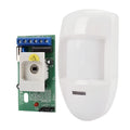 White wired PIR motion sensor wall mounted with 120 degree detection angle for home security system