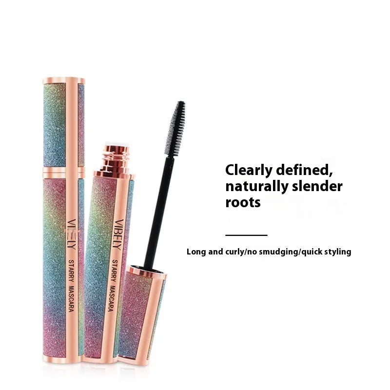 4D waterproof black mascara tube with long thick curling effect and non-smudge formula