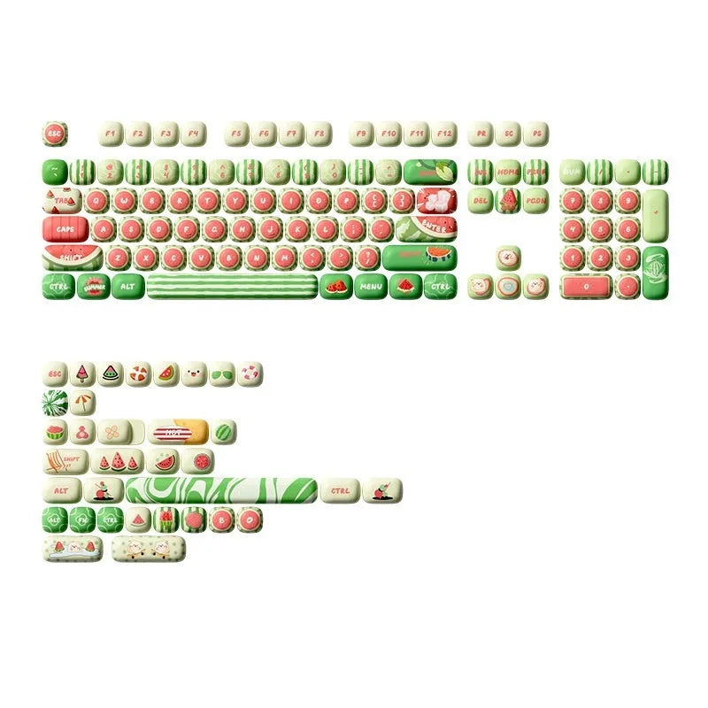 Xia Yang Watermelon theme mechanical keyboard key caps with five-sided sublimation printing