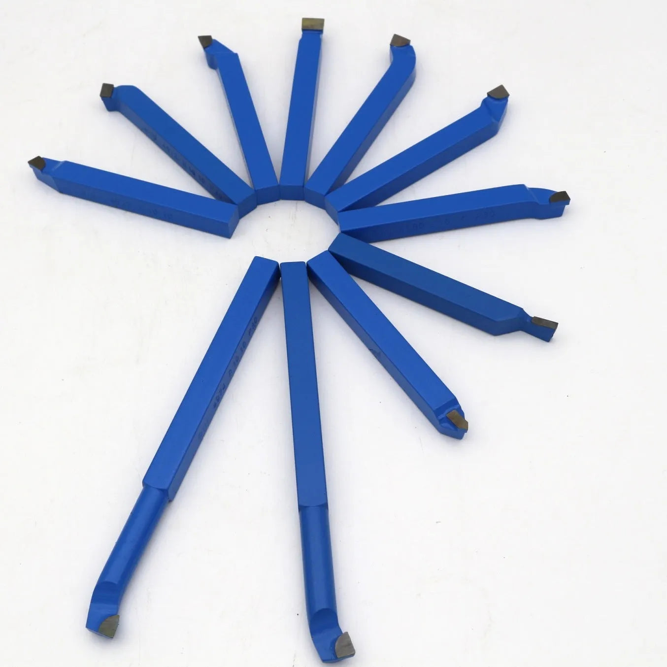 11pcs carbide welding turning tool set with 45 and 90 degree angles in aluminium box for home micro lathe