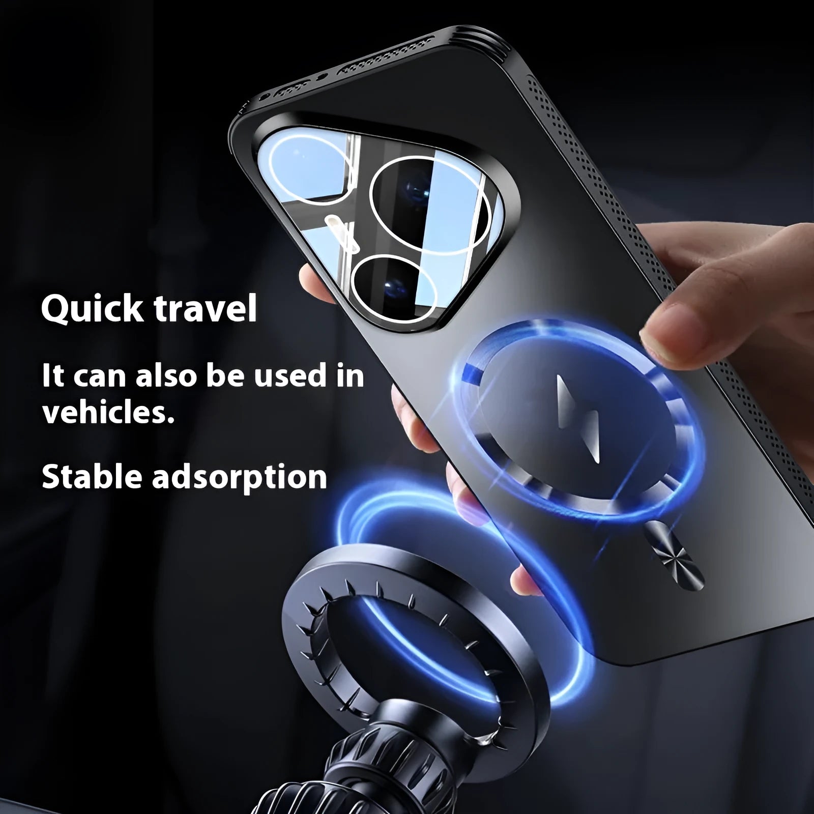 Frosted magnetic lens protector phone case for Huawei Pura smartphones in five solid colour options