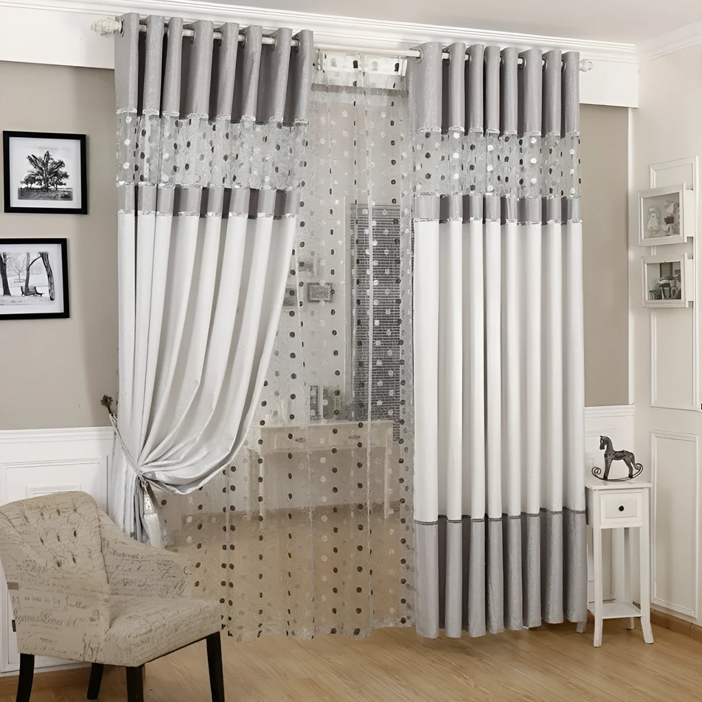 A single heavy blackout curtain panel with a choice of hook or ring header style, shown in multiple width options.