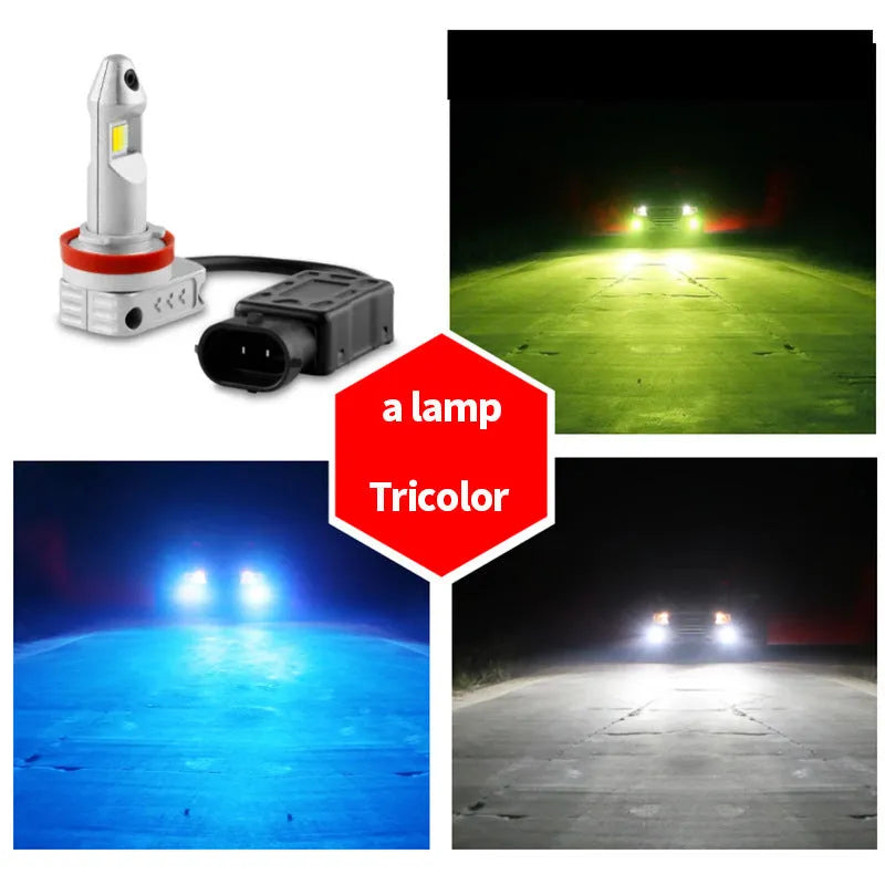 Universal LED fog lamp bulb retrofit light with aluminium housing, formats H8 H9 H11 9005 9006 PSX24 PSX26.