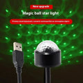 Black ABS USB car atmosphere projection star light, 5V 0.1W, for general vehicle models