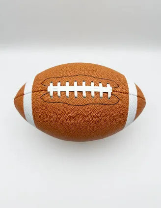 Machine sewn children's training American football No.9 size in maroon and brown PU leather