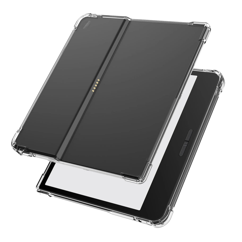 Transparent airbag protective phone case for a 7-inch Xiaomi e-reader on a white background.