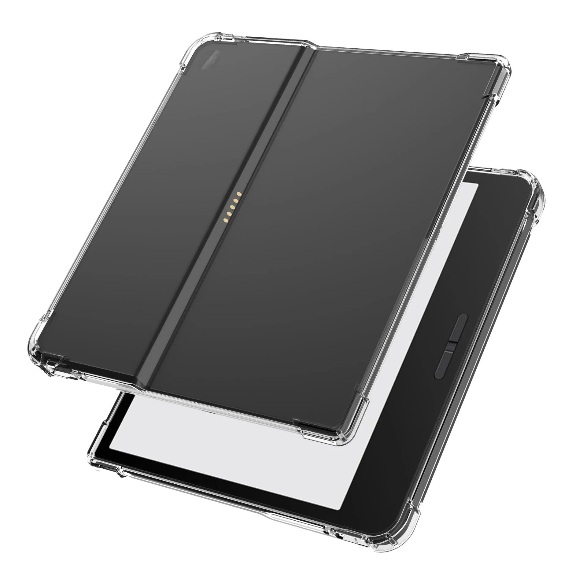 Transparent airbag protective phone case for a 7-inch Xiaomi e-reader on a white background.