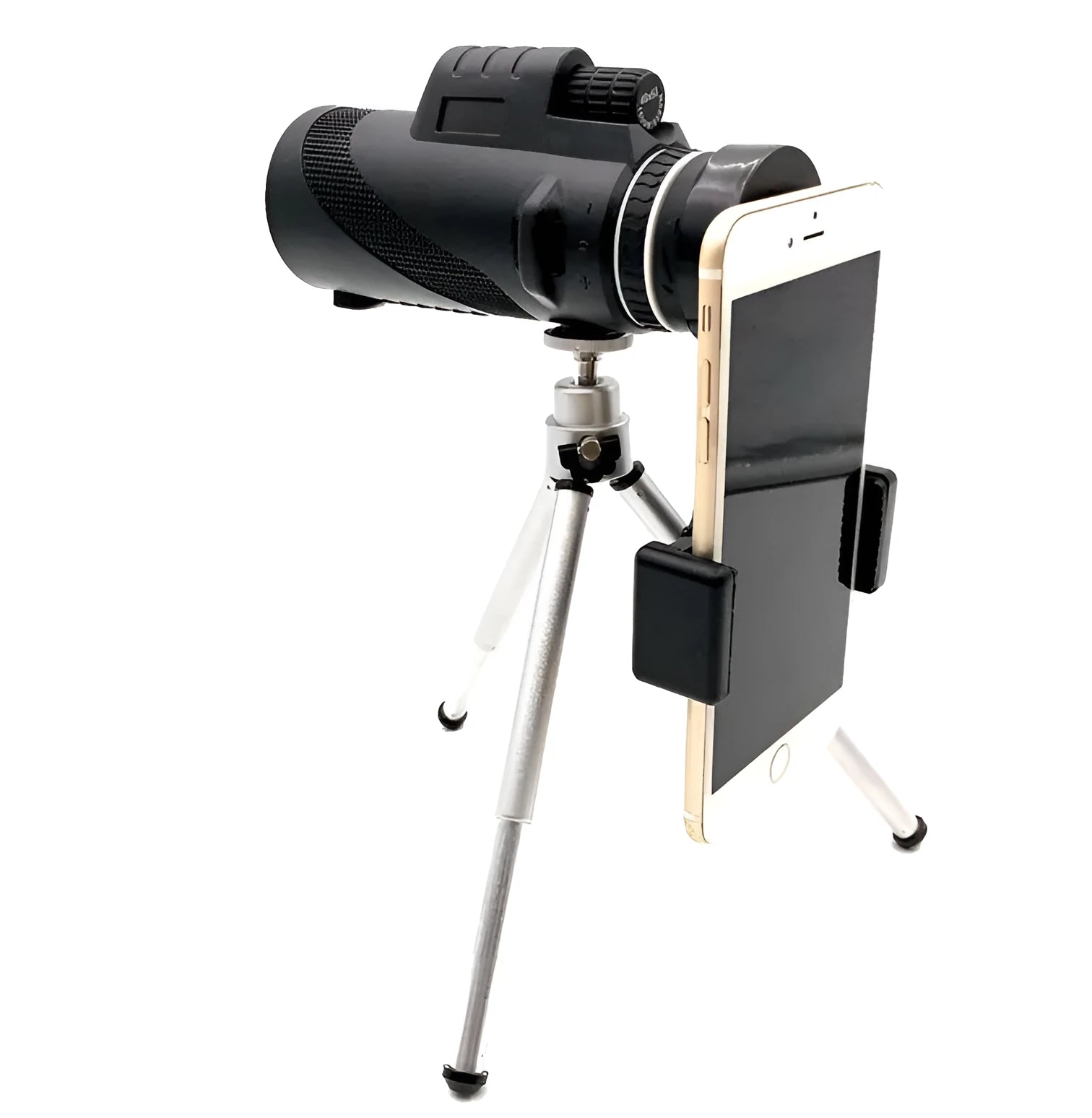 Black HD 40x60 smartphone telescope monocular with tripod adapter for outdoor observation